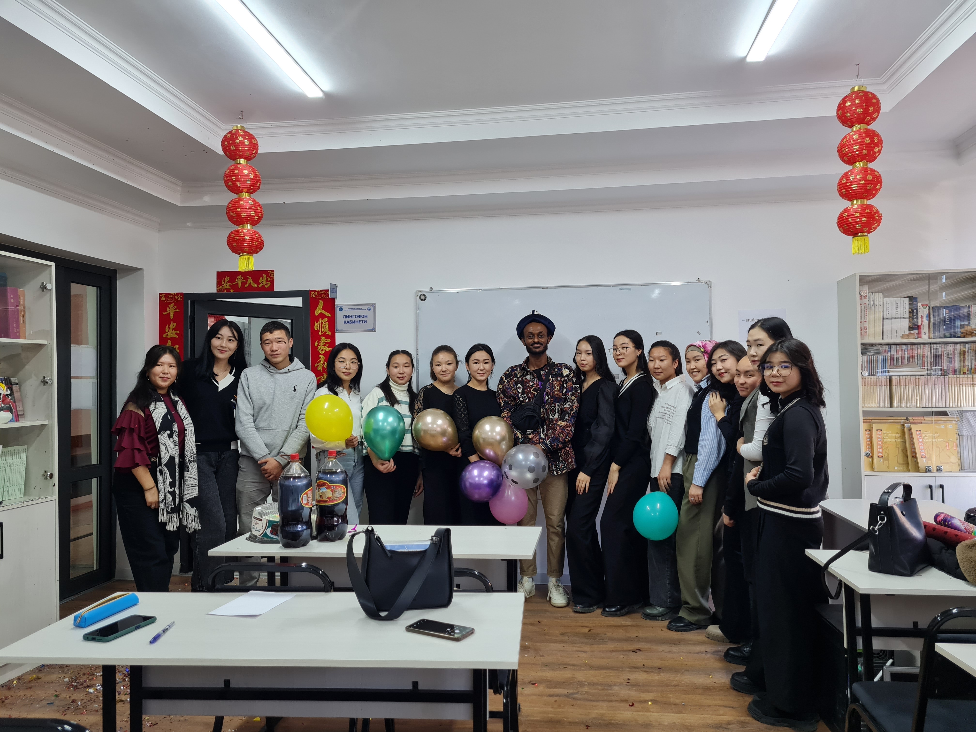 Me with my students of Naryn State University in Naryn, Kyrgyzstan.