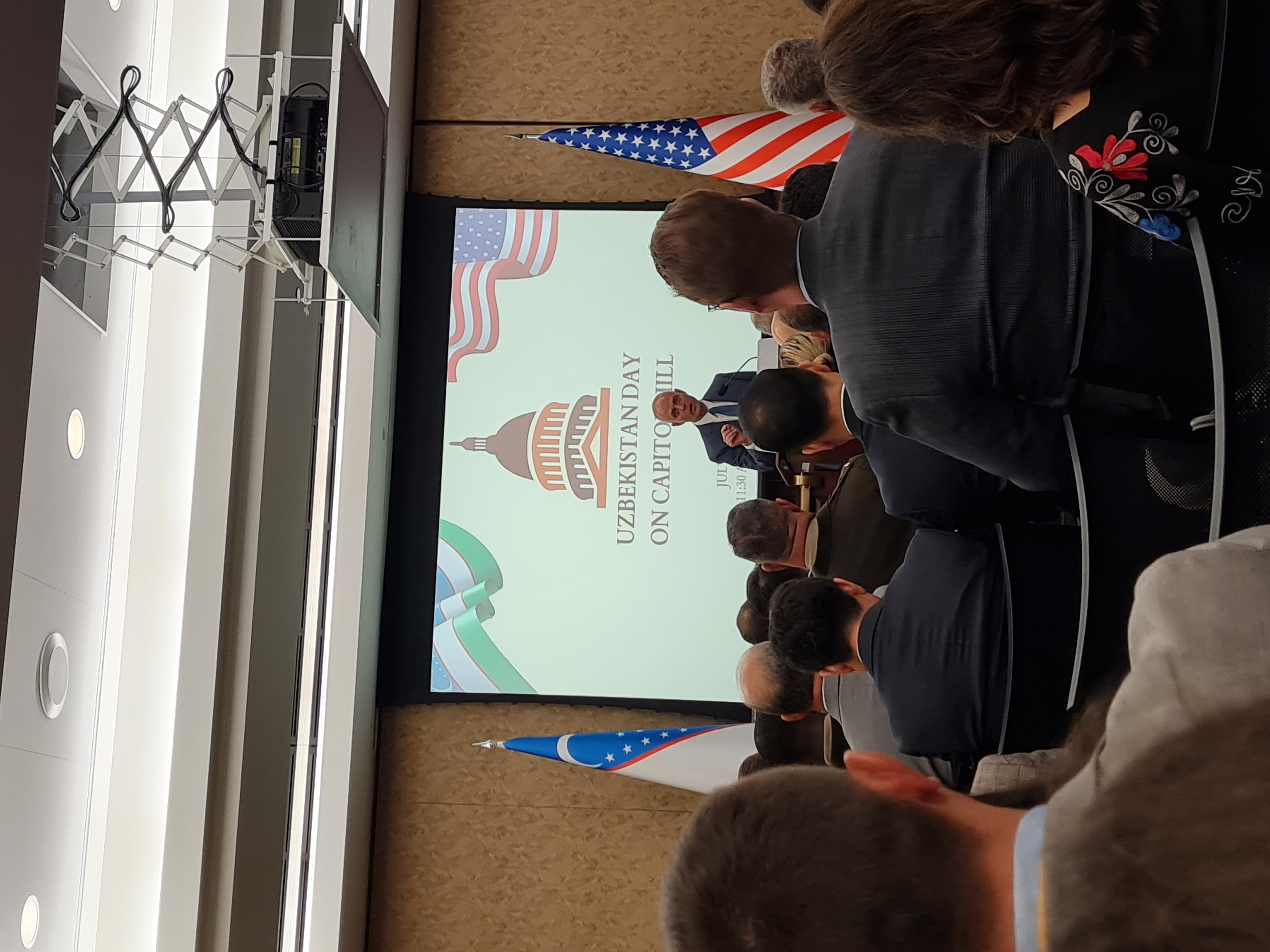 Attending the annual Uzbekistan Day on Capitol Hill, bridging past experiences in Central Asia with current work in Congress.