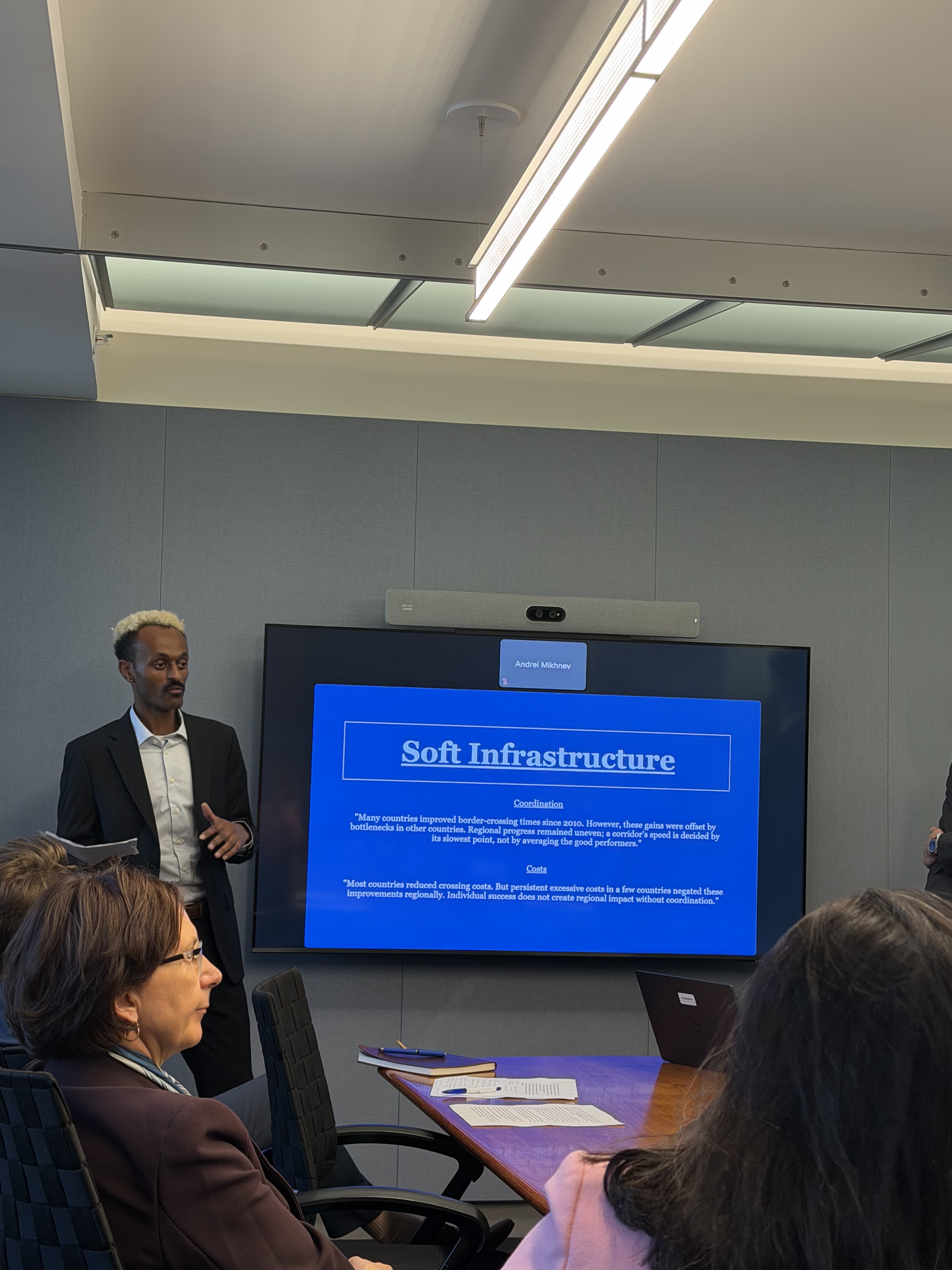 Presenting on territorial development to the Europe and Central Asia World Bank team.